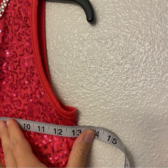 Weissman solo glam custom Dance costume hot pink pink feather Get Happy 14101 MC - Picture 9 of 14